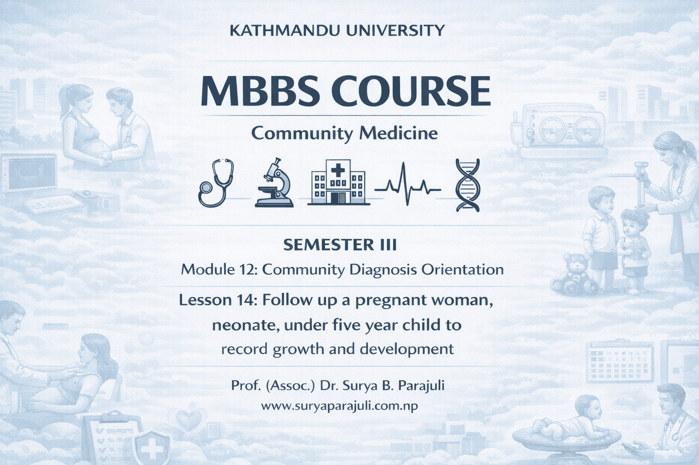  Follow up a pregnant woman, neonate, under five year child to record growth and development